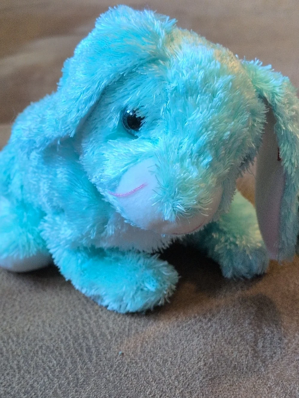 TY Beanie Babie Spring Plush Blue Bunny Small Pet Toy - Soft Comfort Plush